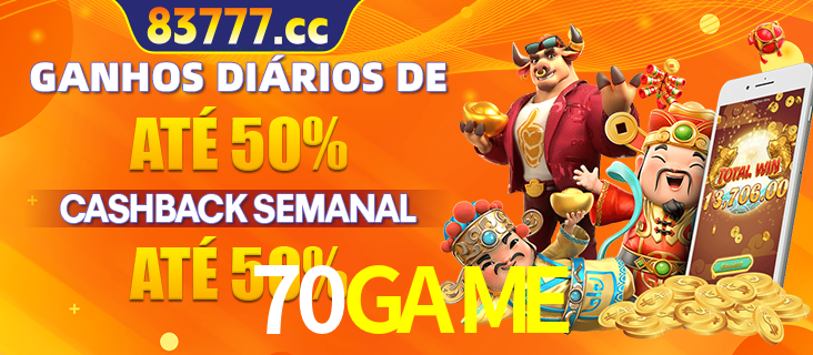 Anúncio de um membro ganhador do cassino 70GAME que ganhou R$2.193.486,00 jogando o slot PG Fortune Tiger, com os mascotes do jogo comemorando o prêmio.